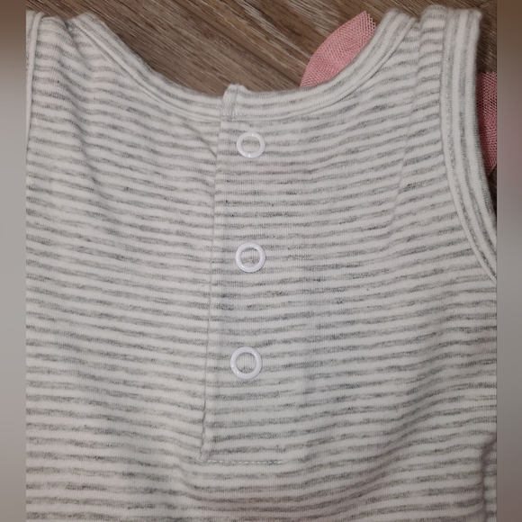 Newborn tank dress with ruffled, layered, tulle neon pink tutu..5-8lbs. - Picture 6 of 6